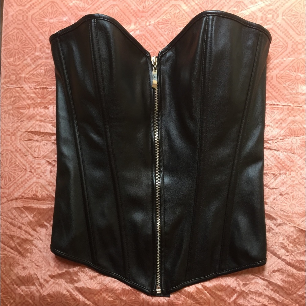 EUC Quality Vegan Leather Overbust Corset